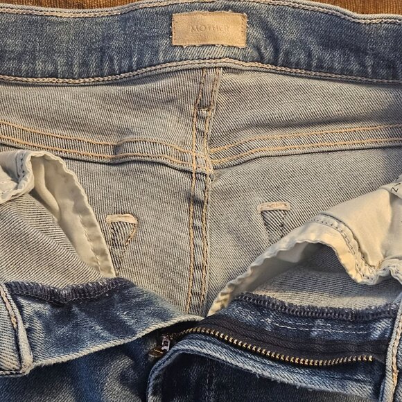 Mother Women Mid-Rise Dazzler Ankle Fray Jeans 26 Quiet Luxury LA Street Style - Picture 9 of 16